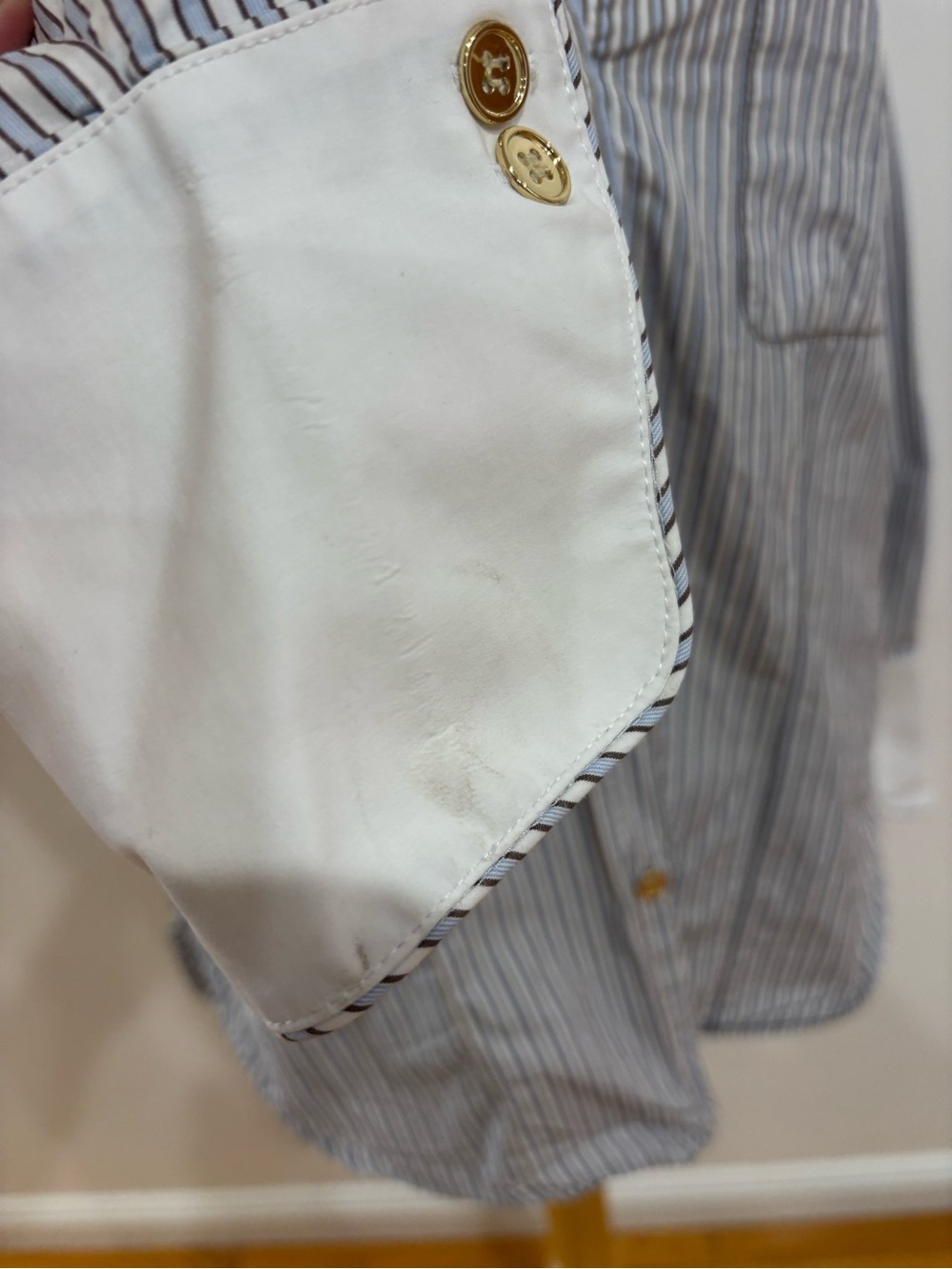Sandro Kelly Striped Collared Shirt, Size US 2/4 - Picture 9 of 16